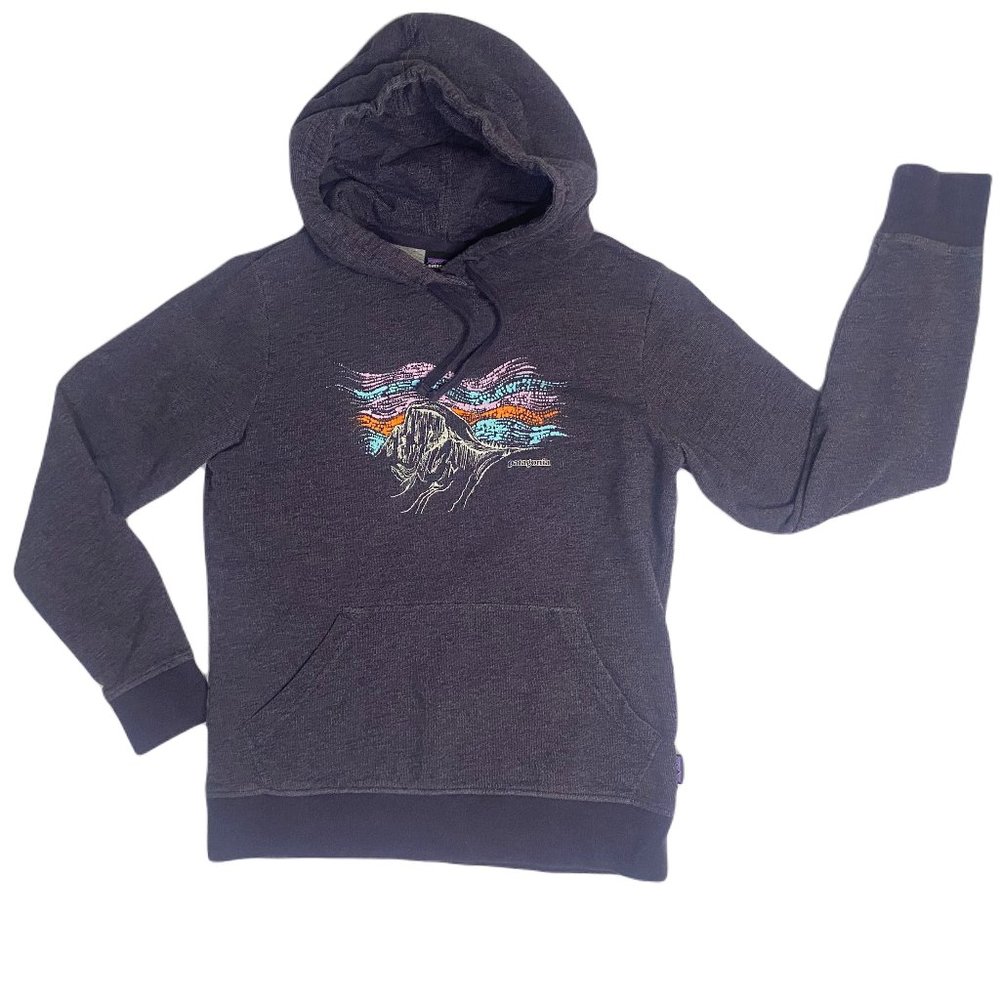 Patagonia Hoodie Raindrop Peak Purple Sweatshirt Size xs